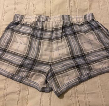 Hollister Plaid Pajama Shorts Blue Size L 15 62 Off Retail