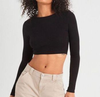 Garage Long Sleeve Kylie Crop Tee Black Size L - $10 (58% Off Retail) New  With Tags - From anika