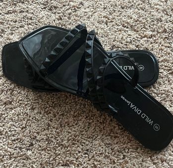 Wild Diva Studded Sandals Black Size 8 - $18 (40% Off Retail) - From Amber