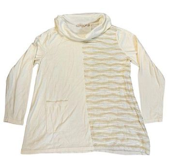 Soft Surroundings X-Large Ivory Sabal Textured Cowl Neck Sweater White  Cream Size XL - $18 - From Heather