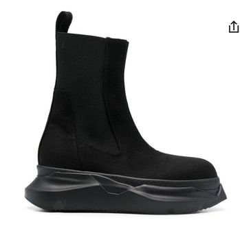 Rick Owens DRKSHDW Gethsemane Beatle Abstract Boots 'Triple Black