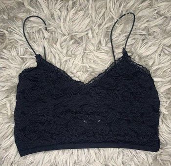 ZARA black lace trim bralette top size XS - $23 - From Iriana