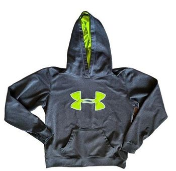 Under Armour Gray Pink Hoodie Pocket grey neon green Logo