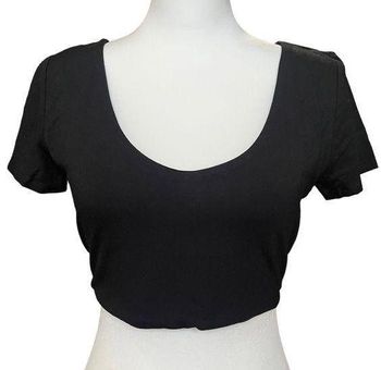 Naked Wardrobe NWT Copped Micro T Short Sleeve Shirt Black Women's Size XL  - $25 New With Tags - From Erin