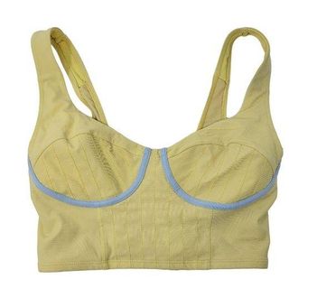 Fabletics Nova Yellow Cup Pads Gym Bustier Corset Sports Bra Top Size Small  - $22 - From Chloe