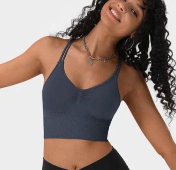 Halara NWT Seamless Flow Low Support Ruched Double Strap