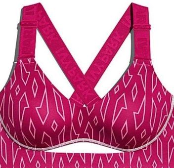 Women's Medium Impact Sports Bra Pink Size 2X