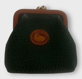 Leather Kiss Lock Coin Purse