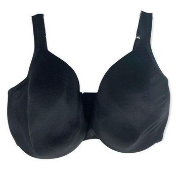 Cacique 40H Bra Satin Full Coverage Plus Size Lane Bryant Black Solid  Stretch 66 - $23 - From Bailey