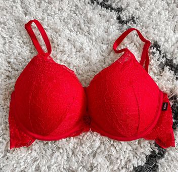 H & M - Lace push-up bra - Red, Compare