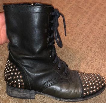 Studded combat cheap boots steve madden
