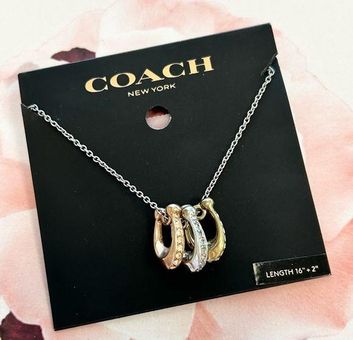 Coach Signature C Gold Tone Malachite Necklace & Stud Earrings~New In Box!  | eBay