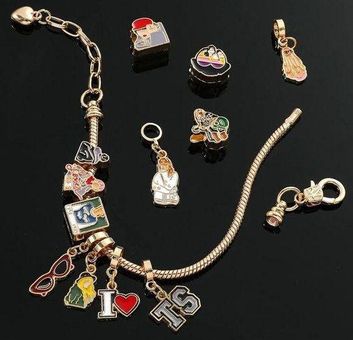 Taylor Swift Themed charm bracelet Eras Tour, 1989, Red