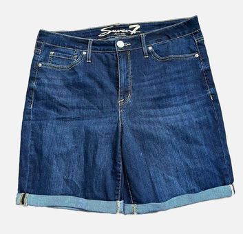 Seven7 Women's Soft Stretch Rolled Hem Sunset Bermuda Jean Shorts Size 14 -  $20 - From Trina's