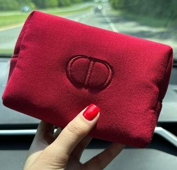 Christian Dior Cosmetic Makeup Pouch Bag Red - $45 New With