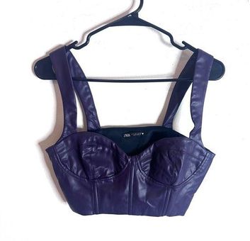 Faux Leather Corset Bustier