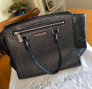 Buy the Michael Kors Studded Crossbody Bag Black | GoodwillFinds