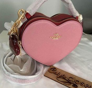 NEW WITH TAGS Coach Wristlet Pink Red Hearts 