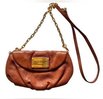 MARC BY MARC JACOBS BROWN LEATHER CROSS BODY BAG