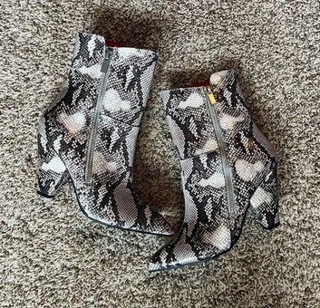 Chinese laundry snakeskin booties 2025