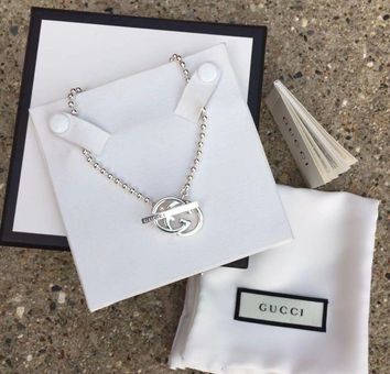 Gucci Interlocking G Chain Necklace - Silver