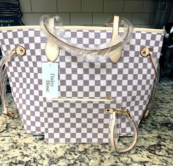 daisy rose checkered tote bag louis vuitton