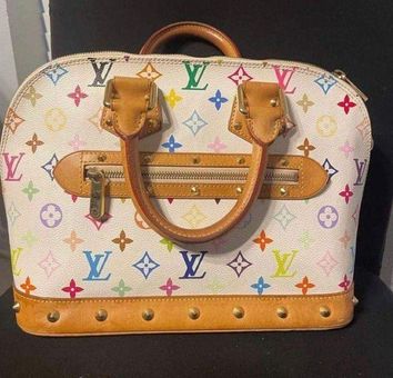 louis vuitton white multicolor alma