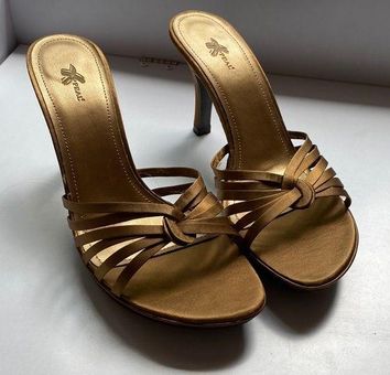 Bronze heels sales for wedding