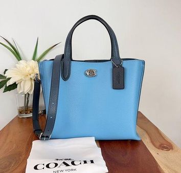 Willow Shoulder Bag - Coach - Blue Denim - Leather