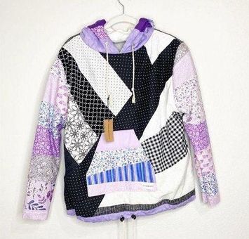 Aaron Asunsolo Quilted Patchwork quilt handmade hoodie pullover