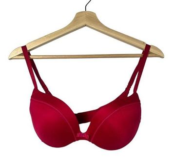 Victoria's Secret Red Plunge Push Up Bra 32D Size undefined - $32 - From  Lily