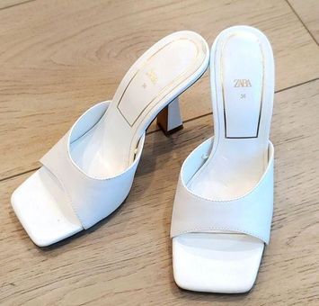 Leather high online heel sandals zara