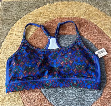 Aerie NWT Royal Blue Pattern Mesh Racerback Padded Sports Bra