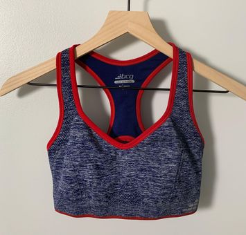 Bcg Low Support Racerback Cutout Sports Bra Blue and Red Size Medium M EUC  - $22 - From Lia