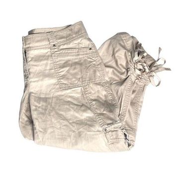 White House  Black Market Taper Crop Cargo Capri Pants Cream Size 0 - $20  - From Shop