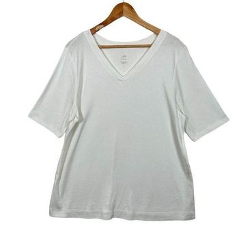 J. Jill, Tops, J Jill Pima Short Sleeve Vneck Tee Size Medium