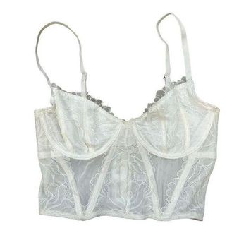 gilly hicks lace + mesh bustier