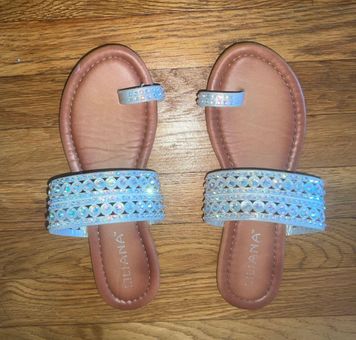 Cute Rhinestone Sandals Size 7.5 15 76 Off Retail From Violet