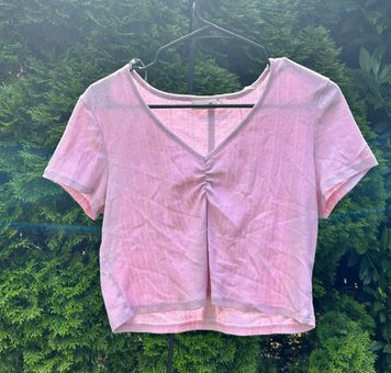 SO Dainty T shirt With Front Singe Pink Size L 8 77 Off Retail