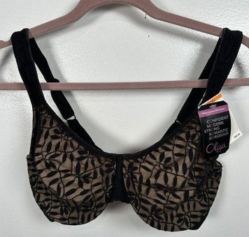 NWT Olga 36DD Bra Black Floral Sheer Minimizer Underwire 35519 Adjustable  Straps Size undefined - $26 New With Tags - From Anne