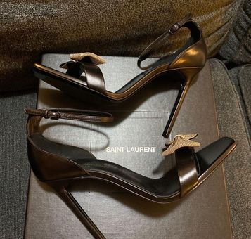 Saint Laurent Amber 105 Bow Heel size 39 531 New With Tags