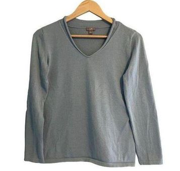 J. Jill Cotton Blend Scoop Neck Sweater