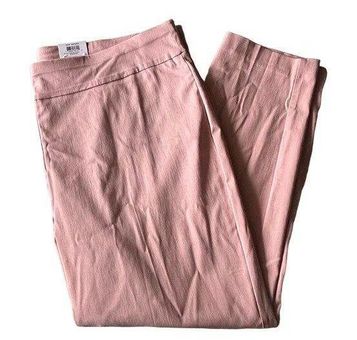 New Alfani Plus Womens Tummy Control Pink Skinny Pants 22W