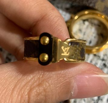 Louis Vuitton Upcycled Monogram Buckle Ring Gold - $52 New With