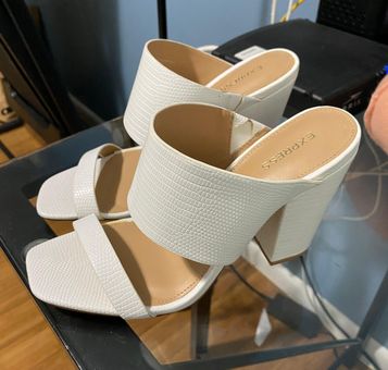 Express white heels Clearance