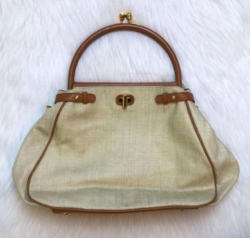Buy ELLE Womens's Satchel Handbag (Beige/Brown) at Amazon.in