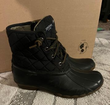 Women's saltwater quilted on sale nylon duck boot black