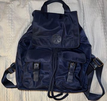 Tory Burch Navy Blue Nylon Backpack 150 49 Off Retail