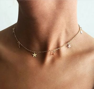 Brandy Melville Gold Star Choker 