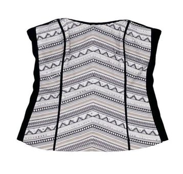 White House  Black Market Embroidered Stud Ponte Black & White Bustier Corset  Top Size 0 - $39 - From Megan